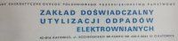 Nagłówek druku firmowego Zakładu Utylizacji Odpadów Elektrownianych przy ul. Bocheńskiego, 1973 r.