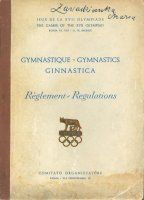 Regulamin sędziowski dla sędziów zawodów w gimnastyce sportowej podczas IO w Rzymie w 1960 roku; źródło: materiały archiwalne MHK