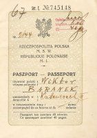 Paszport Wiktora Baranka, okres międzywojenny
