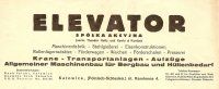 Nagłówek pisma firmy Elevator  (1927)