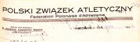 Nagłowek druku firmowego Polskiego Związku Atletycznego, 1926 r.