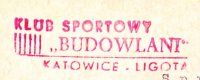 Odcisk tłoka pieczętnego KS Budowlani Katowice Ligota, 1957