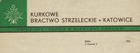Nagłówek druku firmowego Kurkowego Bractwa Strzeleckiego w Katowicach, lata 30. XX w.