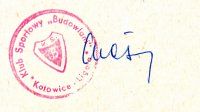 Odcisk tłoka pieczętnego KS Budowlani Katowice-Ligota, 1959 r.