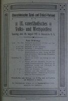 Program zawodów, 1911 r.