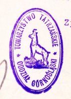 Odcisk tłoka pieczętnego Polskiego Towarzystwa Tatrzańskiego Oddziału Górnośląskiego w Katowicach, 1926 r.